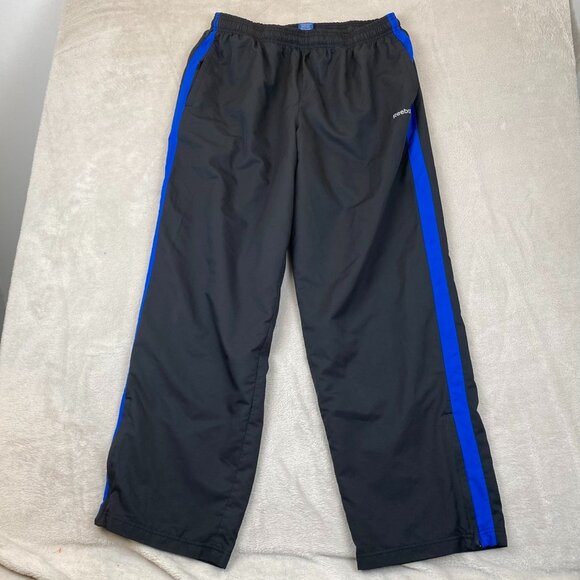 Reebok Mens Track Pants Size XL Black Activewear Straight Leg Pull On Athletic - Picture 11 of 11